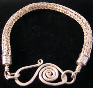 Image of Sterling Viking Knit Bracelet