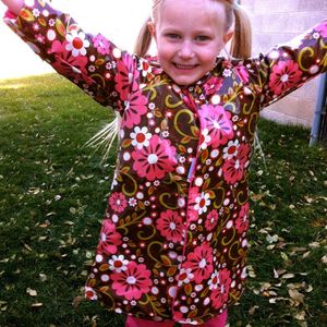 Image of Drops of Roses Raincoat