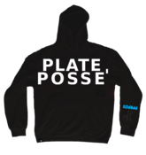 Image of Plate Posse' Hoodie: Black/ White