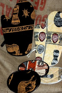 Image of HandSewn African Oven Mits, Potholders