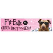 Image of Pit Bulls are a Girl's Best Friend Car Magnet