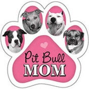 Image of "Pit Bull Mom" Car Magnet