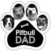 Image of "Pit Bull Dad" Car Magnet
