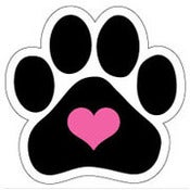 Image of Heart Paw Car Magnet