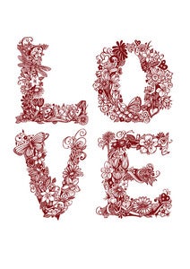 Image of Inkymole L O V E print