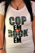 Image of CopEmNRockEm Women's Signature Tee (Cement)