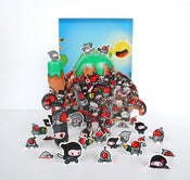 Image of "Robots VS Ninjas" Custom 5" Sketchbot and diorama set!