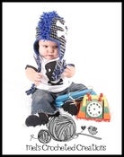 Image of Mohawk hat w/skull applique