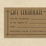 Image of Gift Certificate