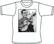Image of Django Reinhardt B&W Caricature T-Shirt