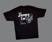 Image of Black short sleeve T-Shirt with original Hungry Ear Logo!