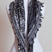 Image of Fringe Print Scarf