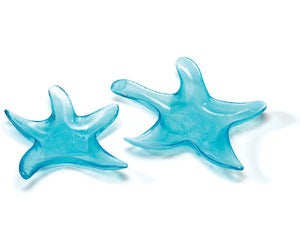 Image of Blue Glass Starfish Plate