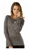 Image of Grey Burnout Long Sleeve Tees
