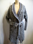 Image of texture weaved long cardigan