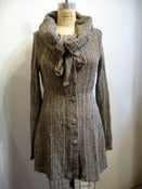 Image of Chiffon tie long cardigan