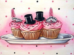 Image of Top Hats & tiaras cupcakes