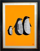Image of Penguin News Art Print Framed