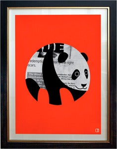Image of Panda News Art Print Framed