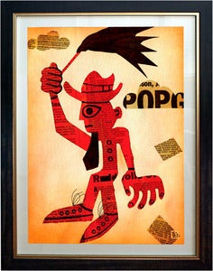 Image of Pop Goes The Umbrella Art Print Framed
