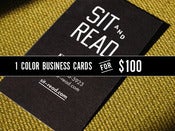 Image of 1-color Letterpress Business Cards $100