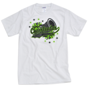 Image of Green Cheerleader Pom Pon Tee