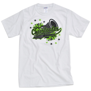 Image of Green Cheerleader Pom Pon Tee