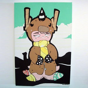 Image of Alex Devol Original Art Work- " LONELY ELK "