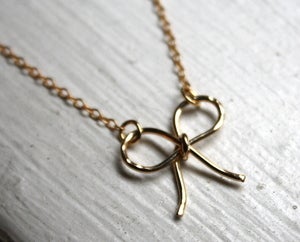 Image of Gold Fill Bow Necklace