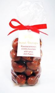 Image of Roasted Almonds in Milk Chocolate SPICY Chilli Flakes!