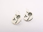 Image of Dandelion stamped earrings