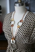 Image of 3 Disk Lucite Necklace with Rose Gold Chain