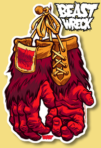 Image of "GORILLA GLOVES" diecut sticker