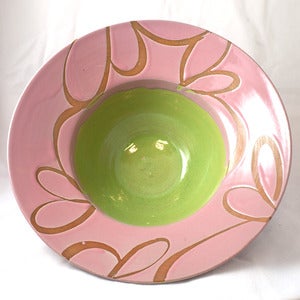 Image of Liz Kinder Large Bowl (Pink/Green)