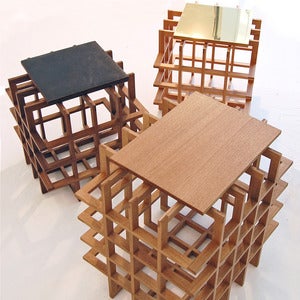 Image of Quadrat Cube with Wood Top