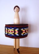 Image of Vintage Braid Peg - Black Folk Art