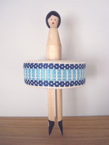Image of Vintage Braid Peg - Blue woven
