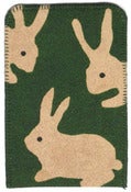 Image of Green Rabbits Card Holder