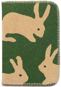 Image of Green Rabbits Double Card Holder
