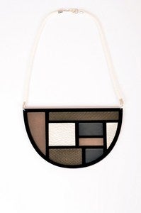 Image of Metallic colourblock necklace