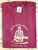 Image of Glassing by Sadhana Logo T-Shirt Mens - Maroon