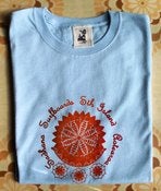Image of Sadhana Logo T-Shirt Ladies - Light Blue