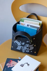 Image of Bac de rangement en feutre de laine * Petit modèle * Anthracite