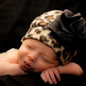 Image of Easy Fleece Hat Sewing Pattern - All Sizes, 30 minutes or less - includes fabric flower pattern