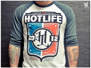 Image of *ONLY SMALL LEFT* HOTLIFE - "2012 BASEBALL TEE" 