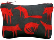 Image of Suede Red Fox Purse Medium