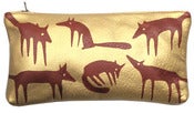 Image of Brown & Gold Foxes Purse Large