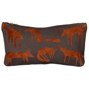 Image of Suede Brown Fox Large Purse 