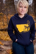 Image of  Pullover Hoodie: Leanin' Pronghorn (Navy)
