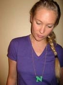Image of 1 Letter Necklace-Green